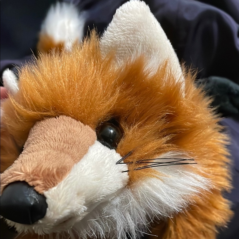 Puppet Folkmanis Red Fox Hand Puppet, Rust brown and white stuffed animal - Picture 6 of 12